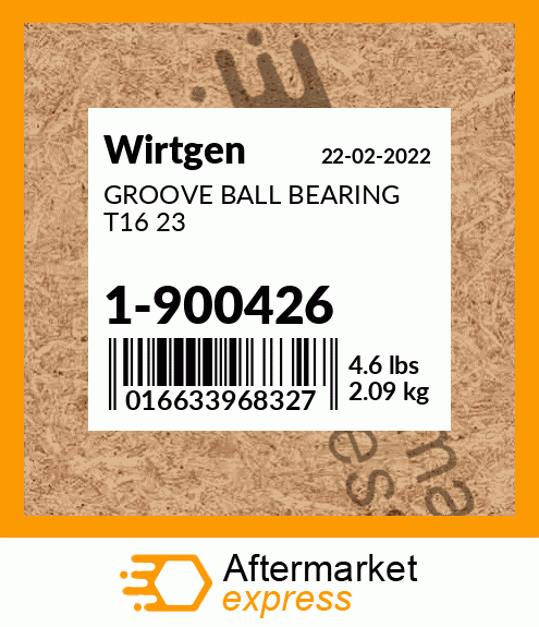 Spare part 1-900426 + GROOVE BALL BEARING T16 23