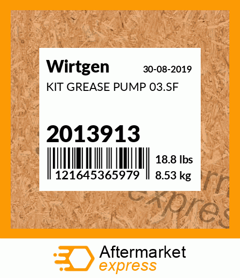 Spare part 2013913 + KIT GREASE PUMP 03.SF