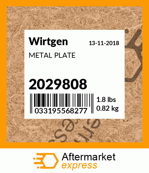 Spare part 2029808 + METAL PLATE