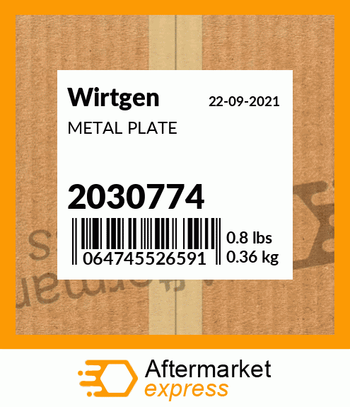 Spare part 2030774 + METAL PLATE