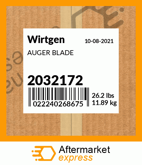 Spare part 2032172 + AUGER BLADE