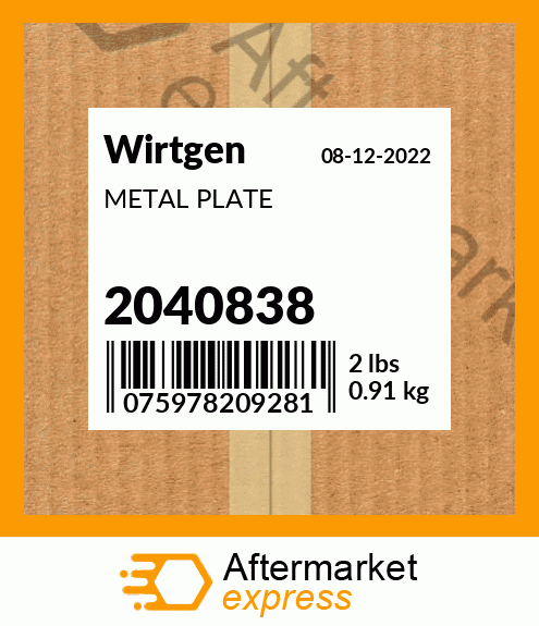 Spare part 2040838 + METAL PLATE