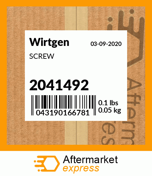 Spare part 2041492 + SCREW