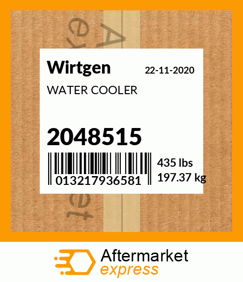 Spare part 2048515 + WATER COOLER