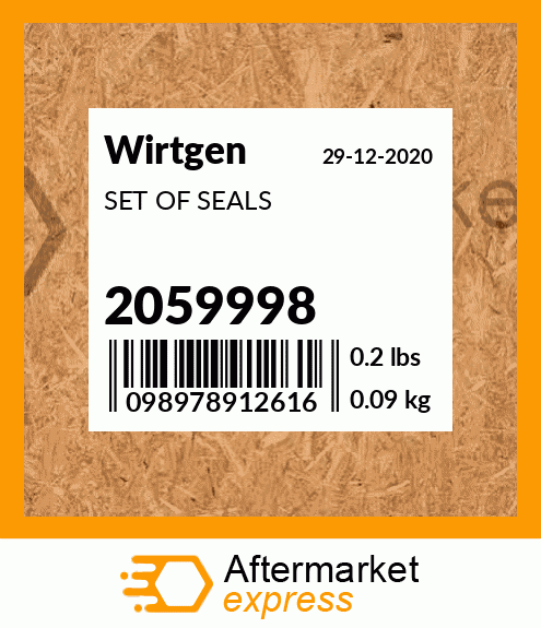 Spare part 2059998 + SET OF SEALS