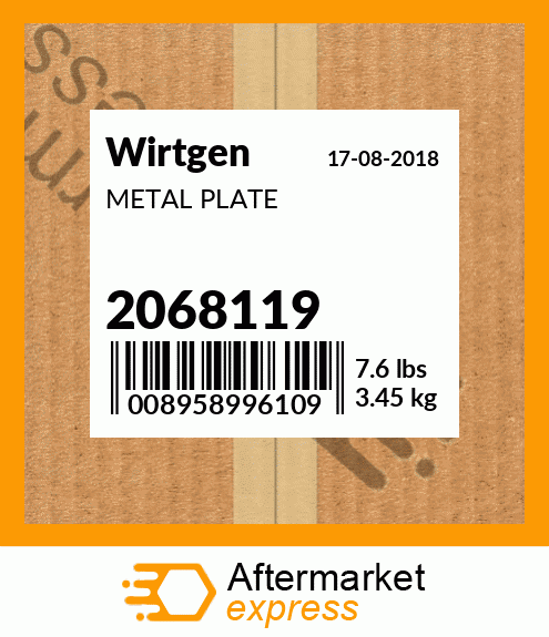 Spare part 2068119 + METAL PLATE