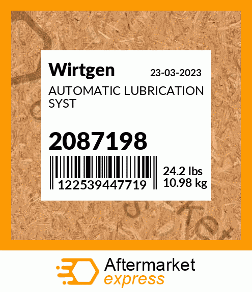 Spare part 2087198 + AUTOMATIC LUBRICATION SYST