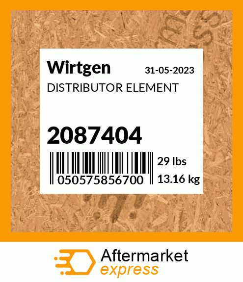 Spare part 2087404 + DISTRIBUTOR ELEMENT