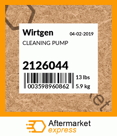 Spare part 2126044 + CLEANING PUMP