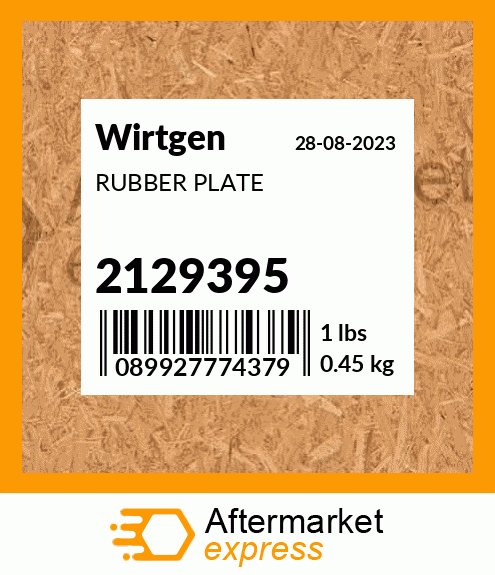 Spare part 2129395 + RUBBER PLATE