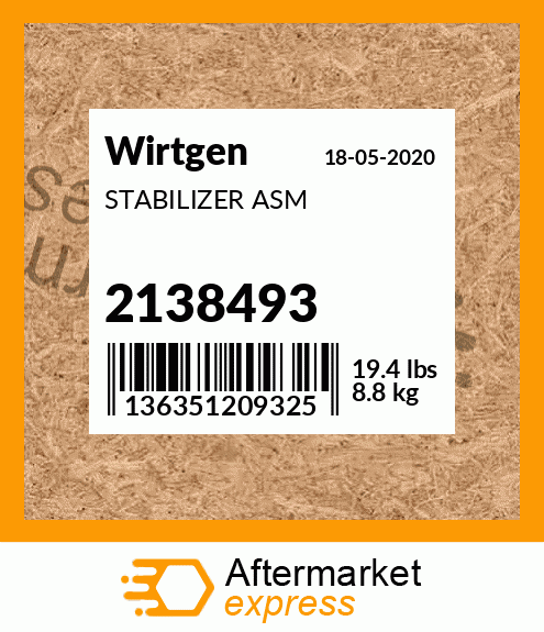 Spare part 2138493 + STABILIZER ASM