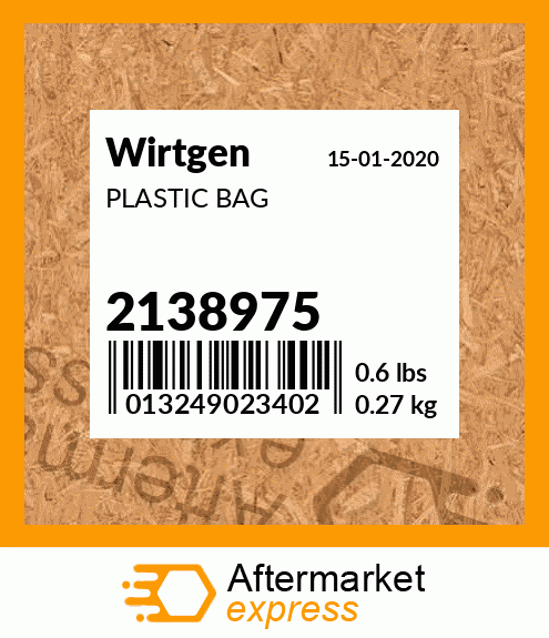 Spare part 2138975 + PLASTIC BAG