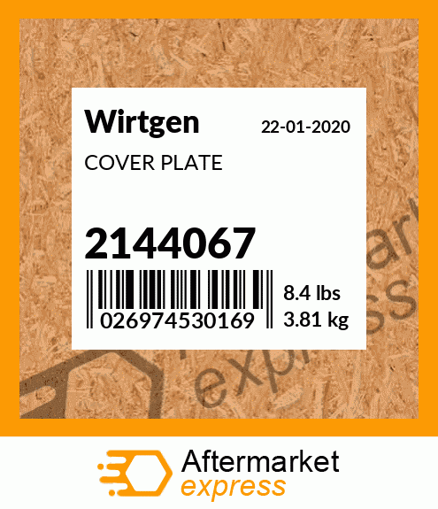 Spare part 2144067 + COVER PLATE