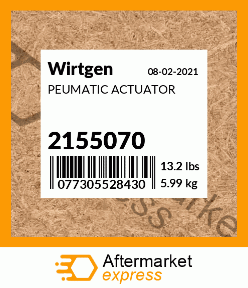 Spare part 2155070 + PEUMATIC ACTUATOR