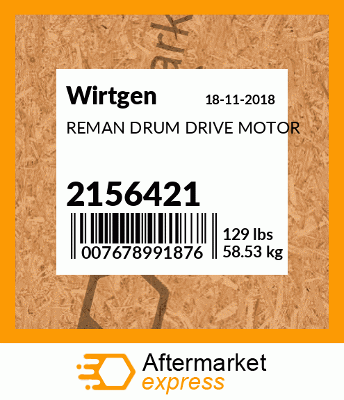 Spare part 2156421 + REMAN DRUM DRIVE MOTOR