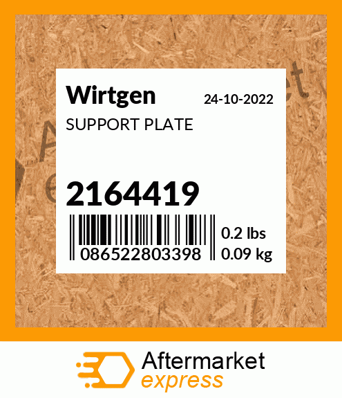 Spare part 2164419 + SUPPORT PLATE