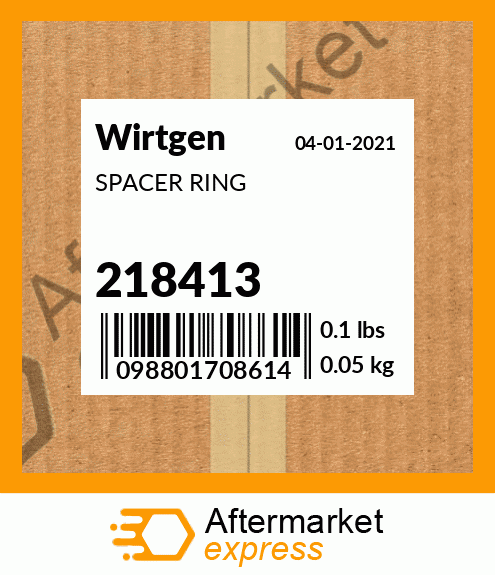 Spare part 218413 + SPACER RING