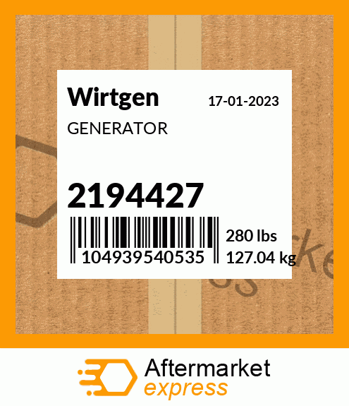 Spare part 2194427 + GENERATOR