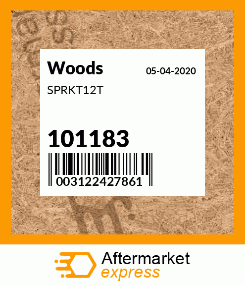 Spare part 101183 + SPRKT12T