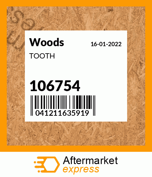 Spare part 106754 + TOOTH