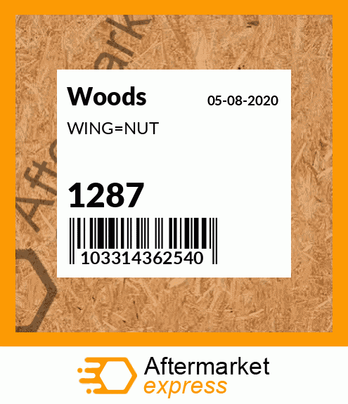 Spare part 1287 + WING_NUT