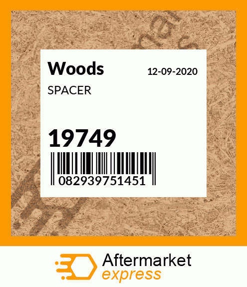 Spare part 19749 + SPACER