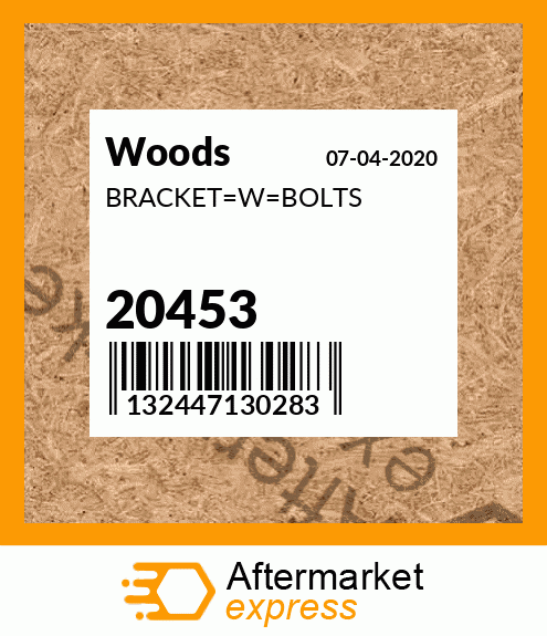 Spare part 20453 + BRACKET_W_BOLTS