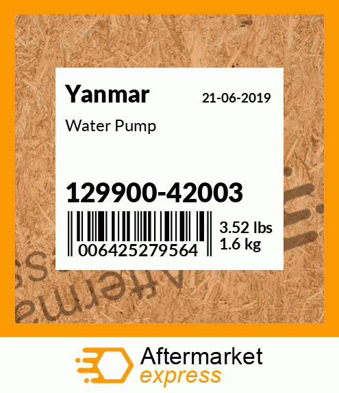 Spare part 129900-42003 + Water Pump