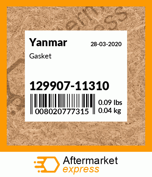 Spare part 129907-11310 + Gasket