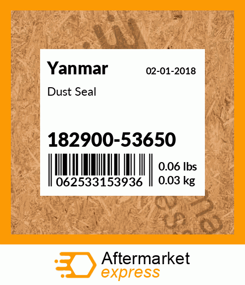 Spare part 182900-53650 + Dust Seal