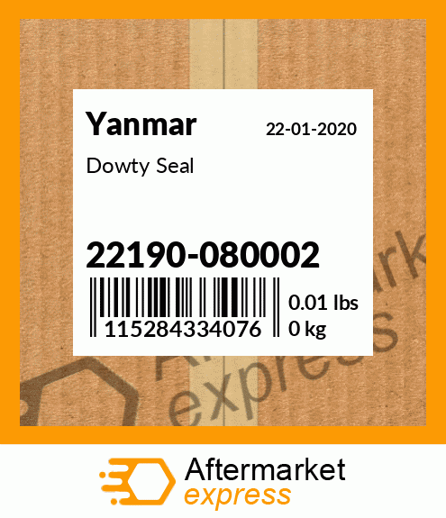 Spare part 22190-080002 + Dowty Seal