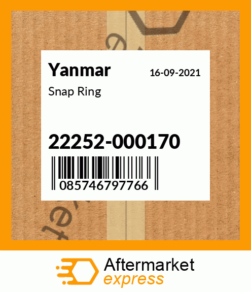 Spare part 22252-000170 + Snap Ring