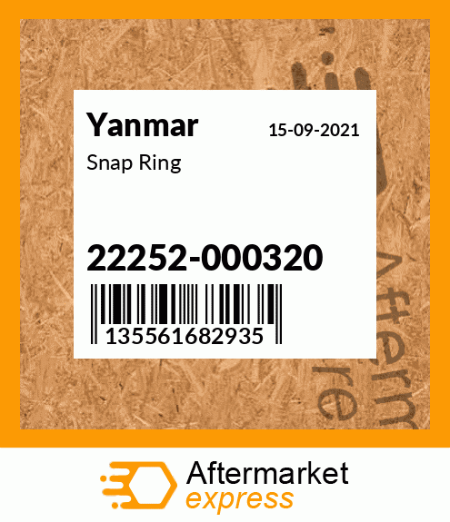 Spare part 22252-000320 + Snap Ring