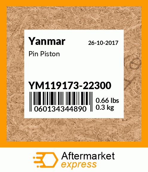 Spare part YM119173-22300 + Pin Piston