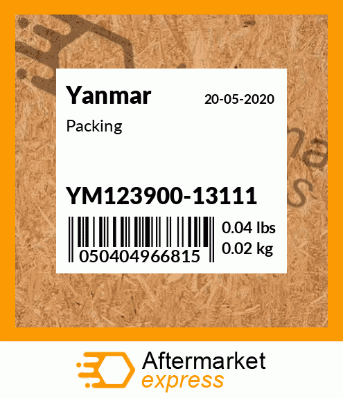 Spare part YM123900-13111 + Packing