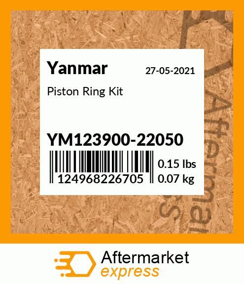 Spare part YM123900-22050 + Piston Ring Kit