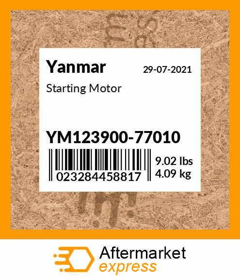 Spare part YM123900-77010 + Starting Motor