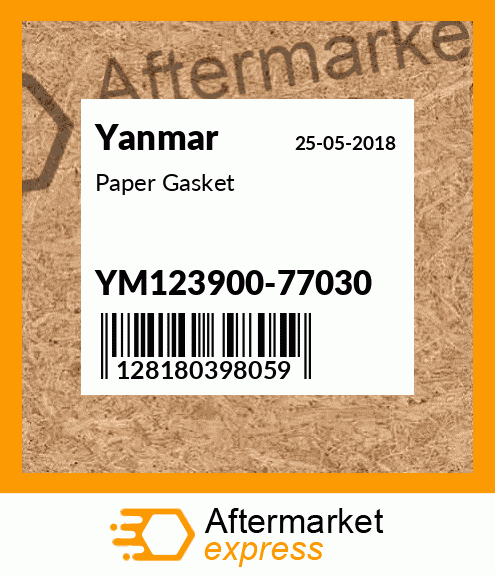 Spare part YM123900-77030 + Paper Gasket