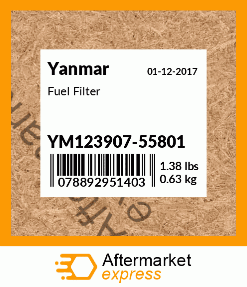 Spare part YM123907-55801 + Fuel Filter