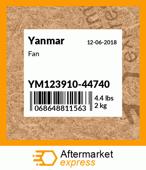 Spare part YM123910-44740 + Fan