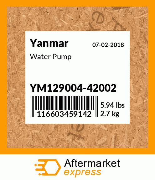 Spare part YM129004-42002 + Water Pump