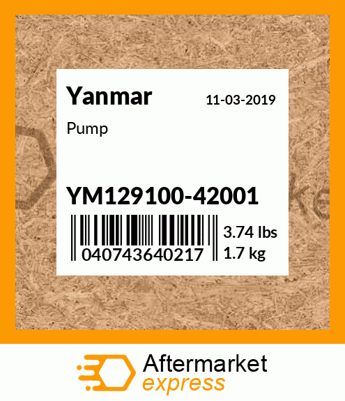 Spare part YM129100-42001 + Pump