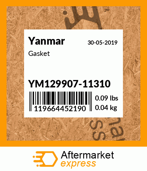 Spare part YM129907-11310 + Gasket