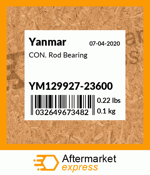 Spare part YM129927-23600 + CON. Rod Bearing