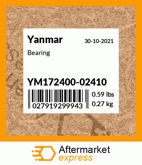 Spare part YM172400-02410 + Bearing