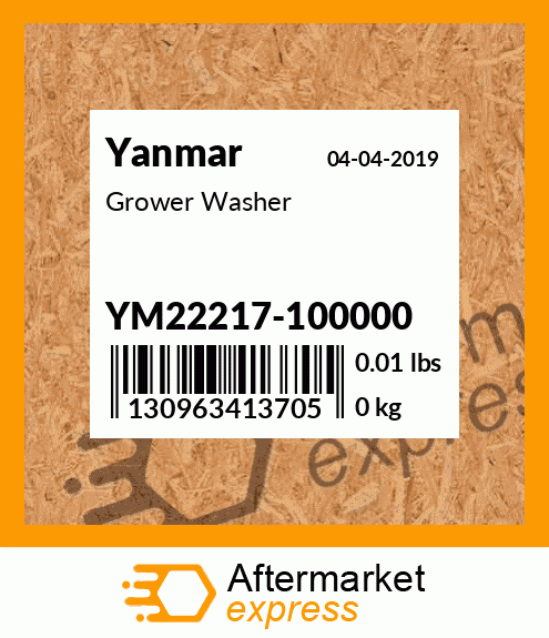 Spare part YM22217-100000 + Grower Washer