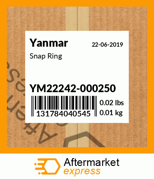 Spare part YM22242-000250 + Snap Ring