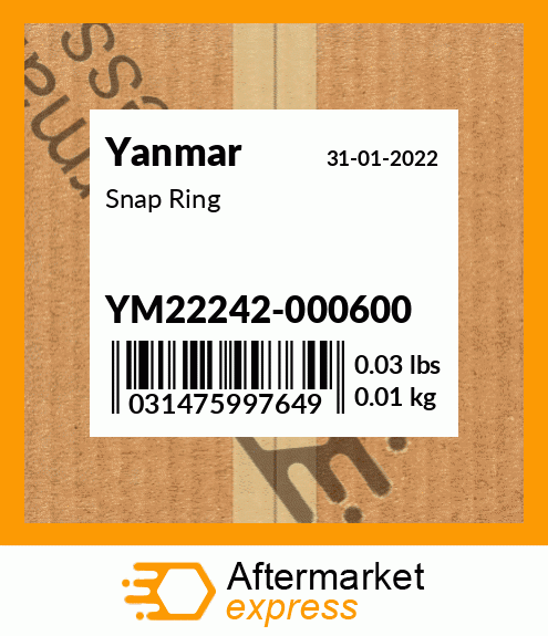 Spare part YM22242-000600 + Snap Ring