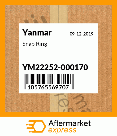 Spare part YM22252-000170 + Snap Ring