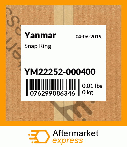 Spare part YM22252-000400 + Snap Ring